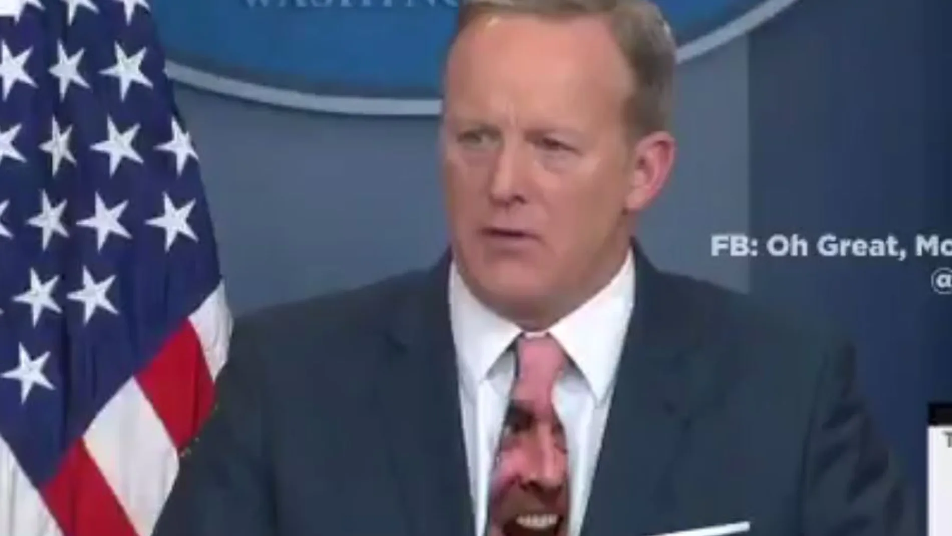 La corbata cambiante del portavoz de la Casa Blanca, Sean Spicer