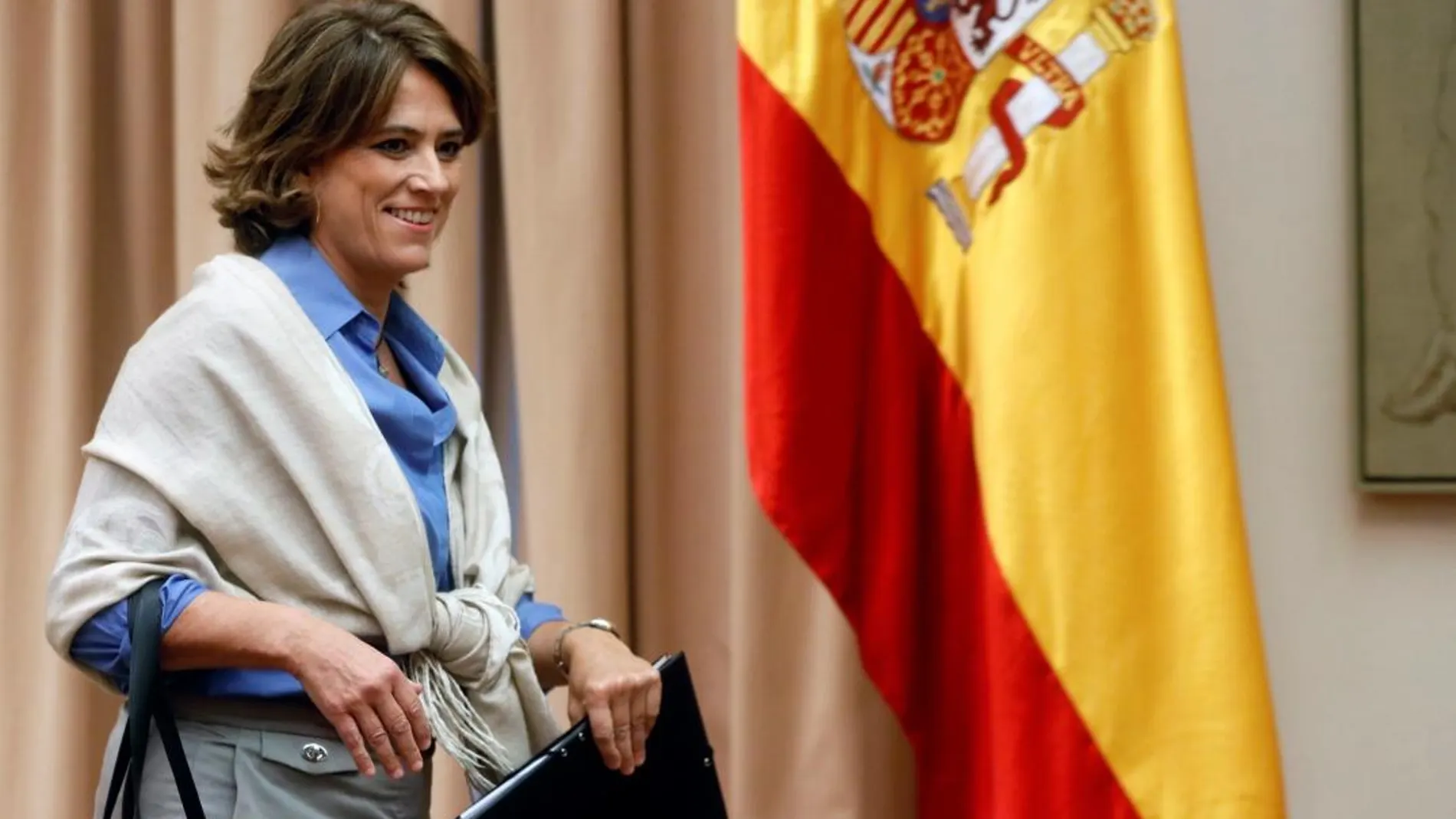 La ministra de Justicia, Dolores Delgado, durante su comparecencia hoy en el Congreso / Foto: Efe