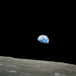 La Tierra, fotografiada desde la superficie de la Luna