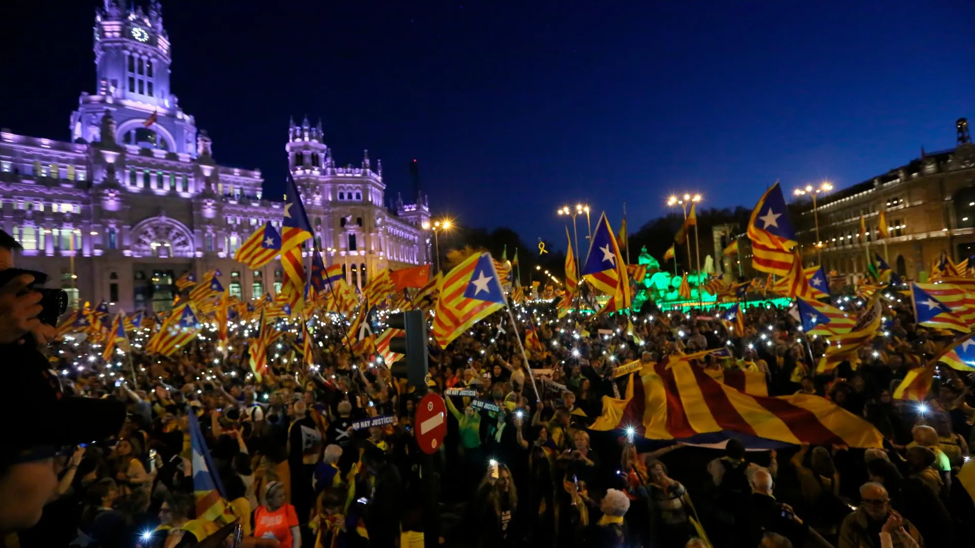 Imagen de la manifestación independentista en Madrid