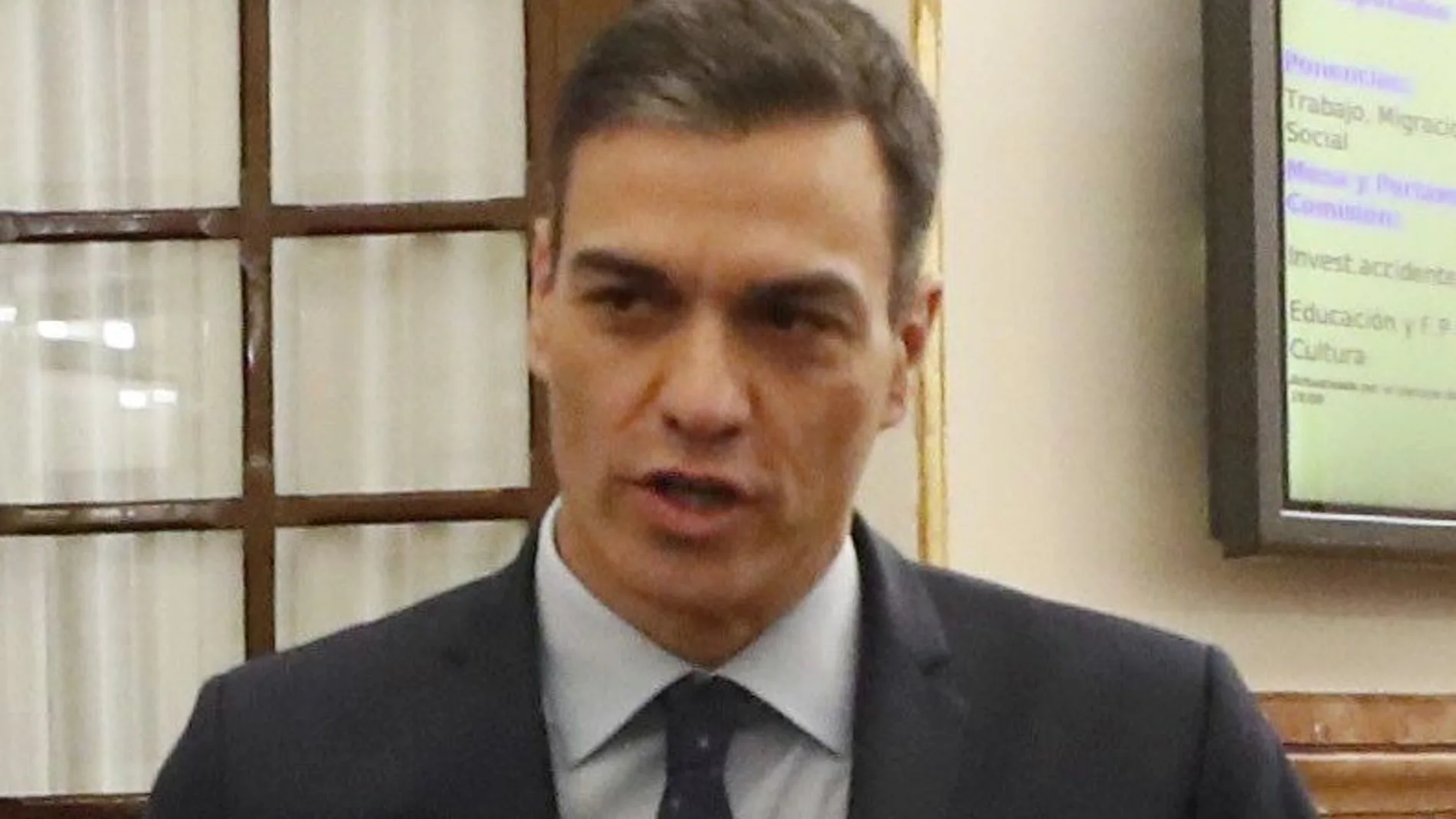 El presidente del Gobierno, Pedro Sánchez, hoy en el Congreso de los Diputados. EFE/Javier Lizón