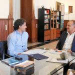 Calabuig y Colomer se reunieron ayer en el Ayuntamiento de Valencia