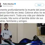  Pedro Sánchez, Casado, Rivera y Moreno Bonilla, de luto por la muerte de Marcos Garrido