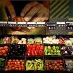 Sección de verduras, de las que España es uno de los mayores productores, de un supermercado