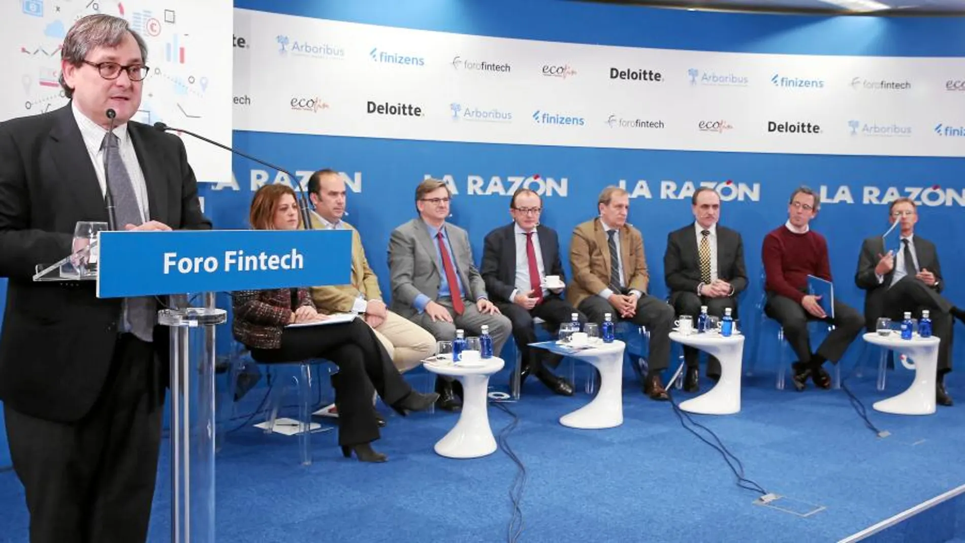 El director de LA RAZÓN, Francisco Marhuenda, fue el encargado de inaugurar este primer foro sobre el sector del Fintech