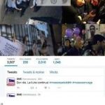 La imagen de la cuenta de Twitter del SME también fue modificada con imágenes del documental «Ciutat Morta»