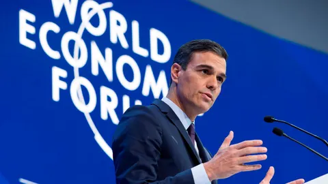 El presidente del Gobierno español, Pedro Sánchez, en el pasado Foro Económico Mundial de Davos (Suiza)