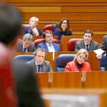 El presidente dela Junta, Juan Vicente Herrera, durante su cara a cara con el socialista Luis Tudanca
