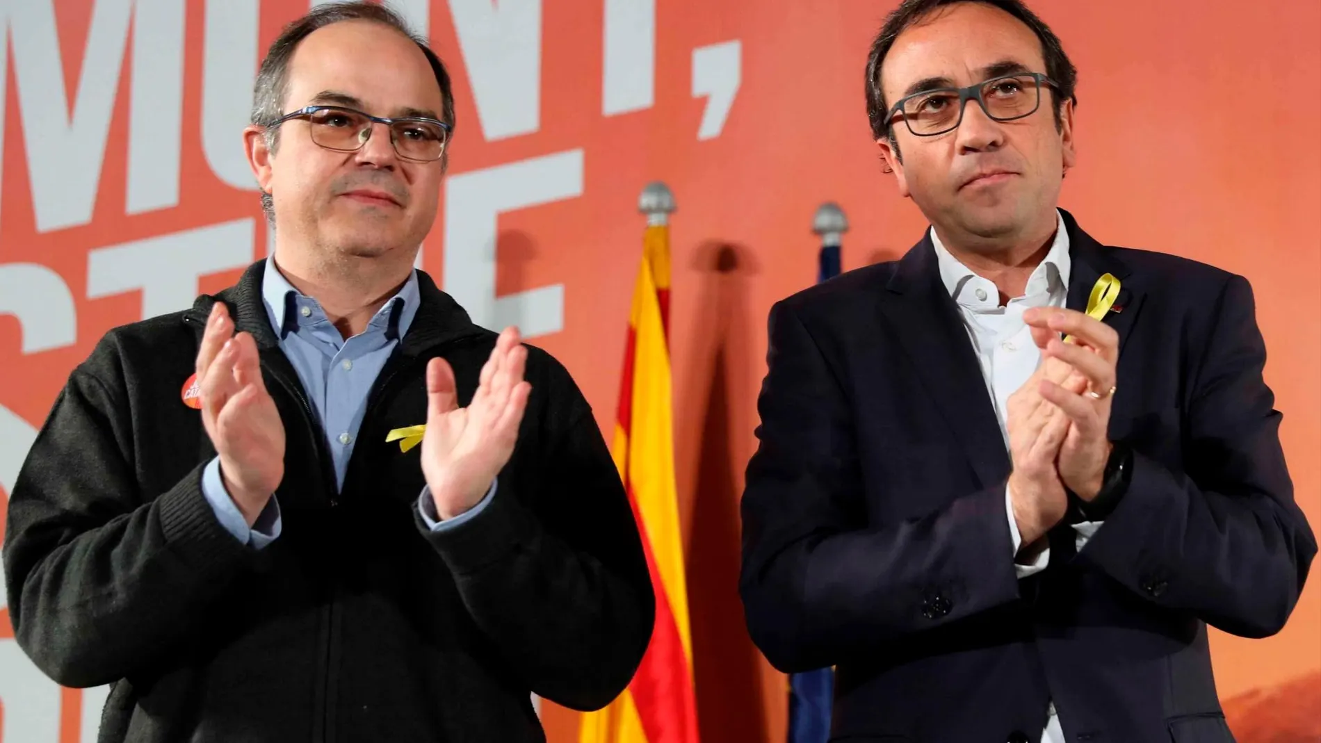 Los exconsellers Jordi Turull y Josep Rull. EFE/Toni Albir