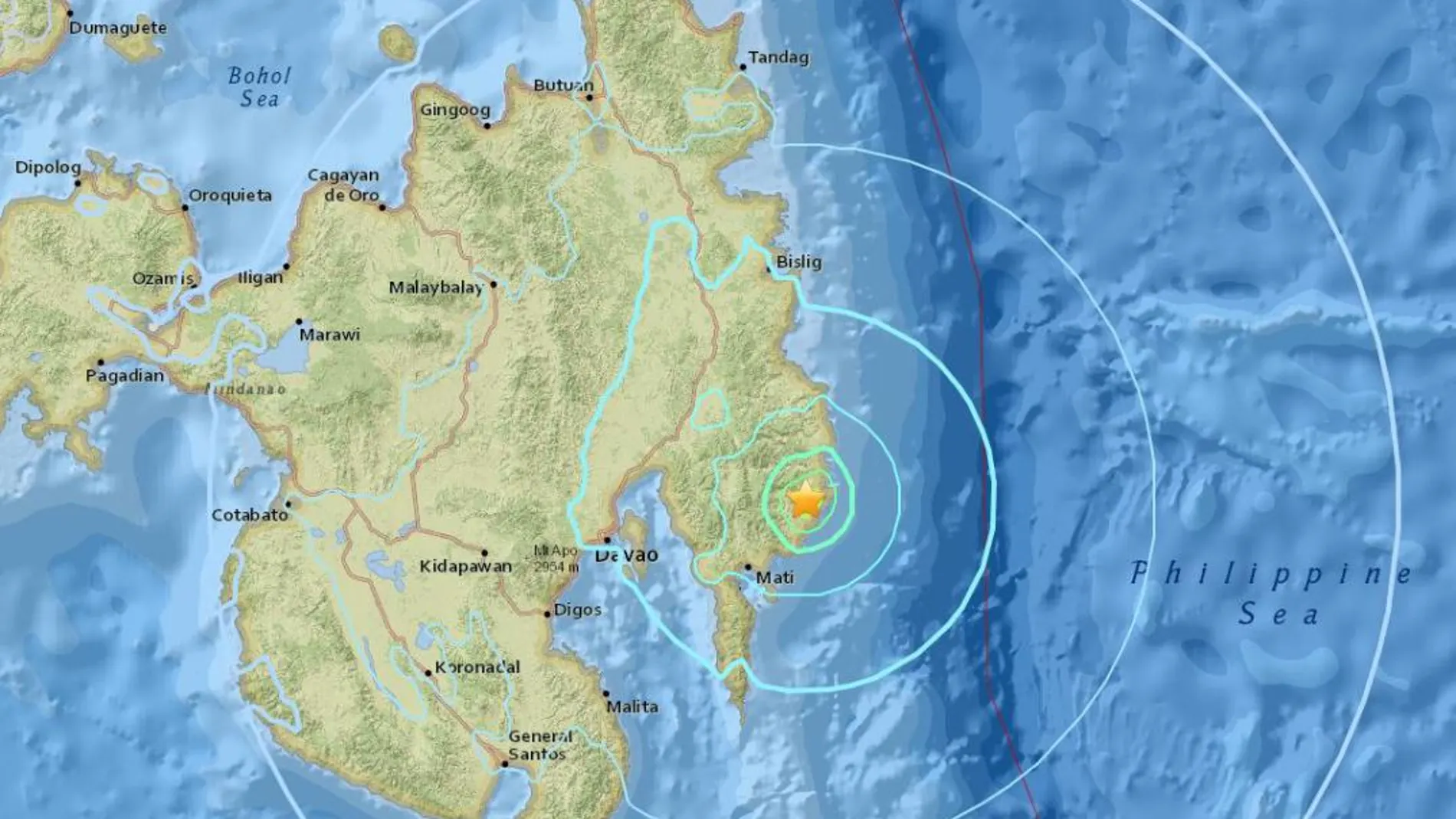 Imágen de la zona afectada por el terremoto