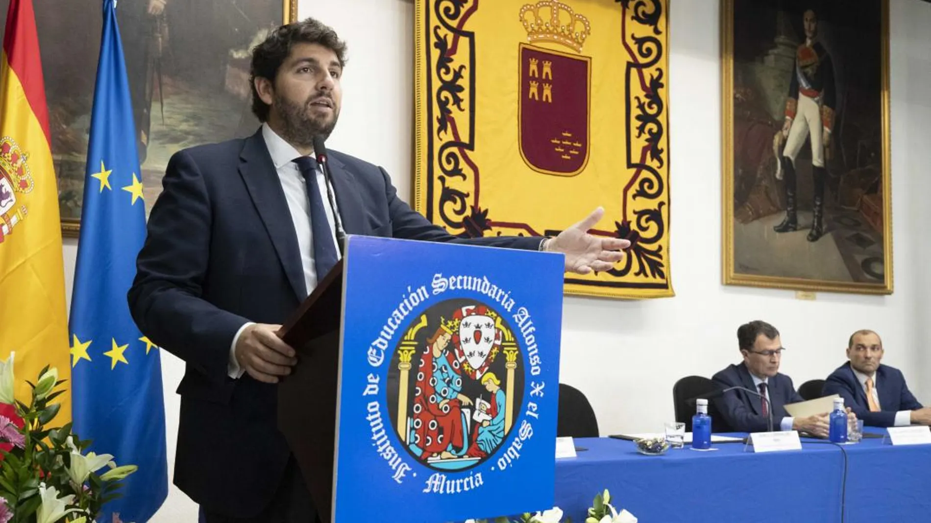 El jefe del Ejecutivo regional, Fernando López Miras, presidió ayer el acto de apertura oficial del curso escolar 2018-2019