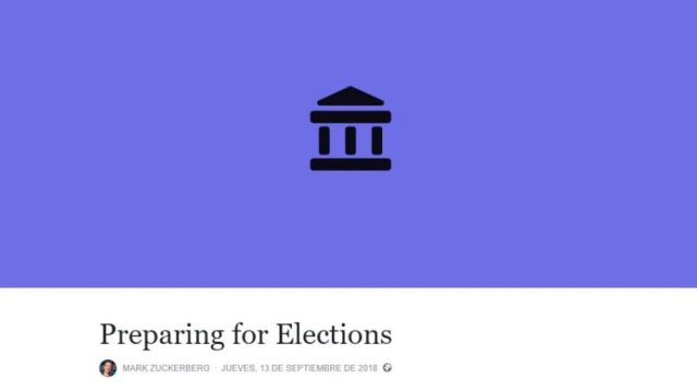 El comunicado de Facebook sobre su lucha contra las interferencias en las elecciones