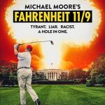 Cartel del nuevo documental de Michael Moore, en el que hace un guiño a uno de sus más exitosos trabajos, «Farenheit 9/11»