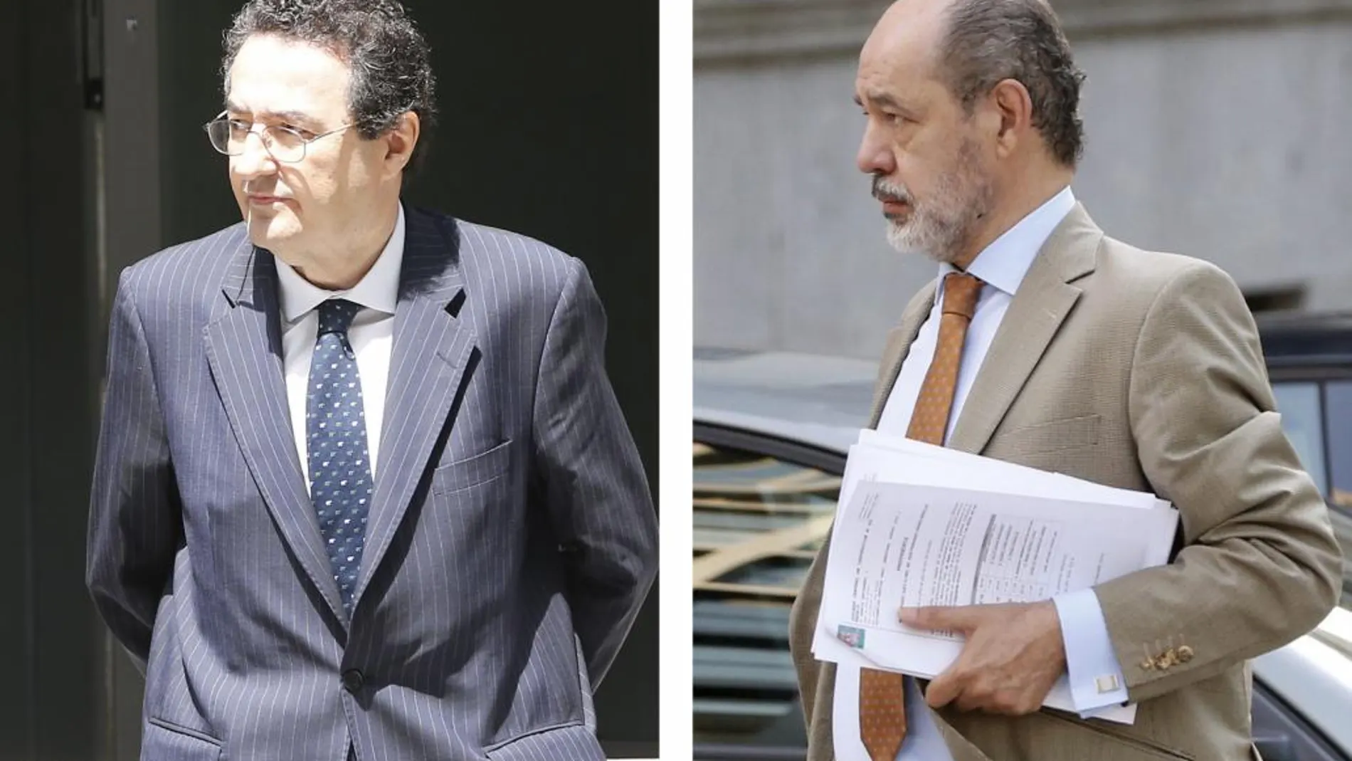 Fotos de archivo de Mariano Herrera y Pedro Comín, dos de los altos cargos que han dimitido por el caso Bankia