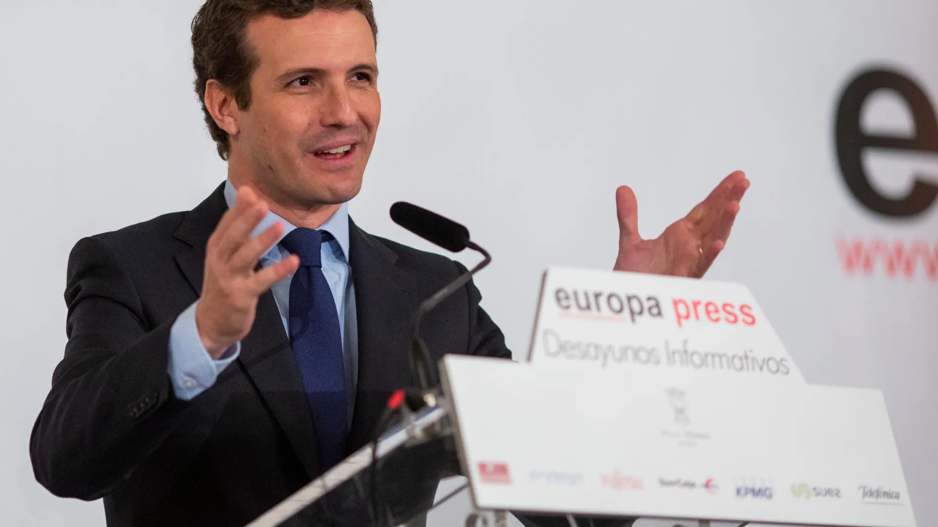 El presidente del PP, Pablo Casado.
