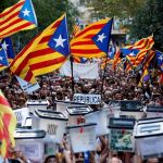 Manifestación soberanista en Barcelona con motivo del primer aniversario del 1-O / Efe