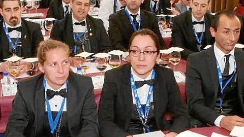 Imágenes del último concurso de sumilleres y el presidente de la Unión de Asociaciones de España, Pablo Martín