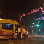 Imagen de la ambulancia que trasladó al herido