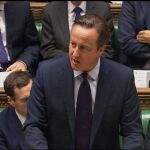 El primer ministro británico, David Cameron, en el Parlamento