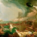 El pintor Thomas Cole interpretó la caída de Roma en este conocido cuadro