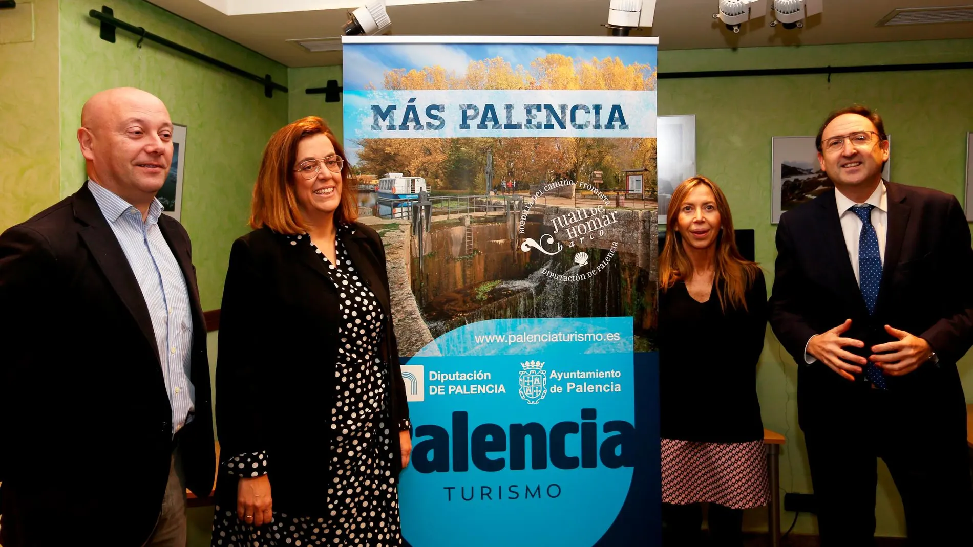 Ángeles Armisén y Alfonso Polanco presentan la oferta turística de Palencia que llevarán a Fitur, junto a Luis Calderón y Carmen Fernández