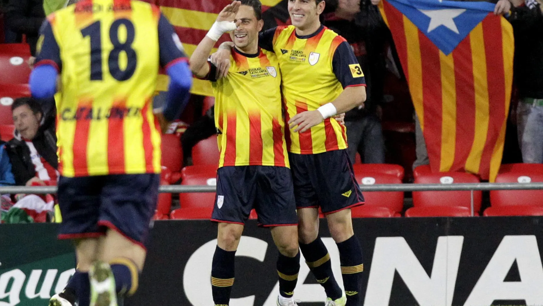 Un partido de la selección catalana de 2014