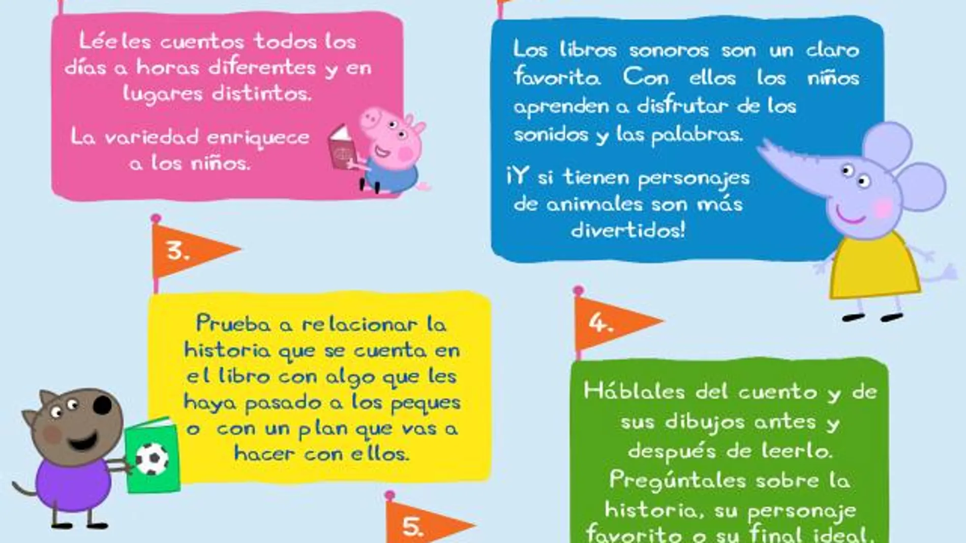 Consejos para que los niños se aficionen a la lectura, por Peppa Pig