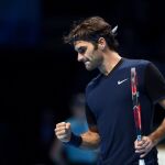 Roger Federer durante el partido
