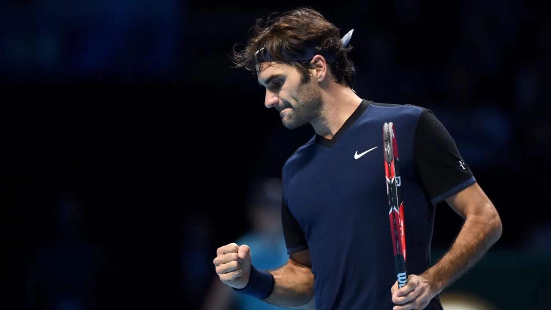 Roger Federer durante el partido