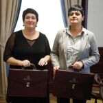 Las diputadas de Bildu, Onintza Enbeita y Marian Beitialarrangoitia