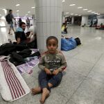 Inmigrantes sirios se concentran en la estación de Budapest.