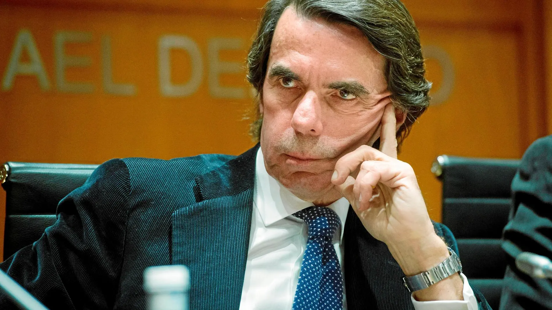 El ex presidente del Gobierno y presidente de FAES, José María Aznar, ayer en Madrid / Efe