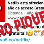 Captura de la estafa de Netflix en WhatsApp