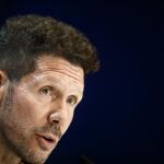 Diego Pablo Simeone durante la rueda de Prensa tras el entrenamiento