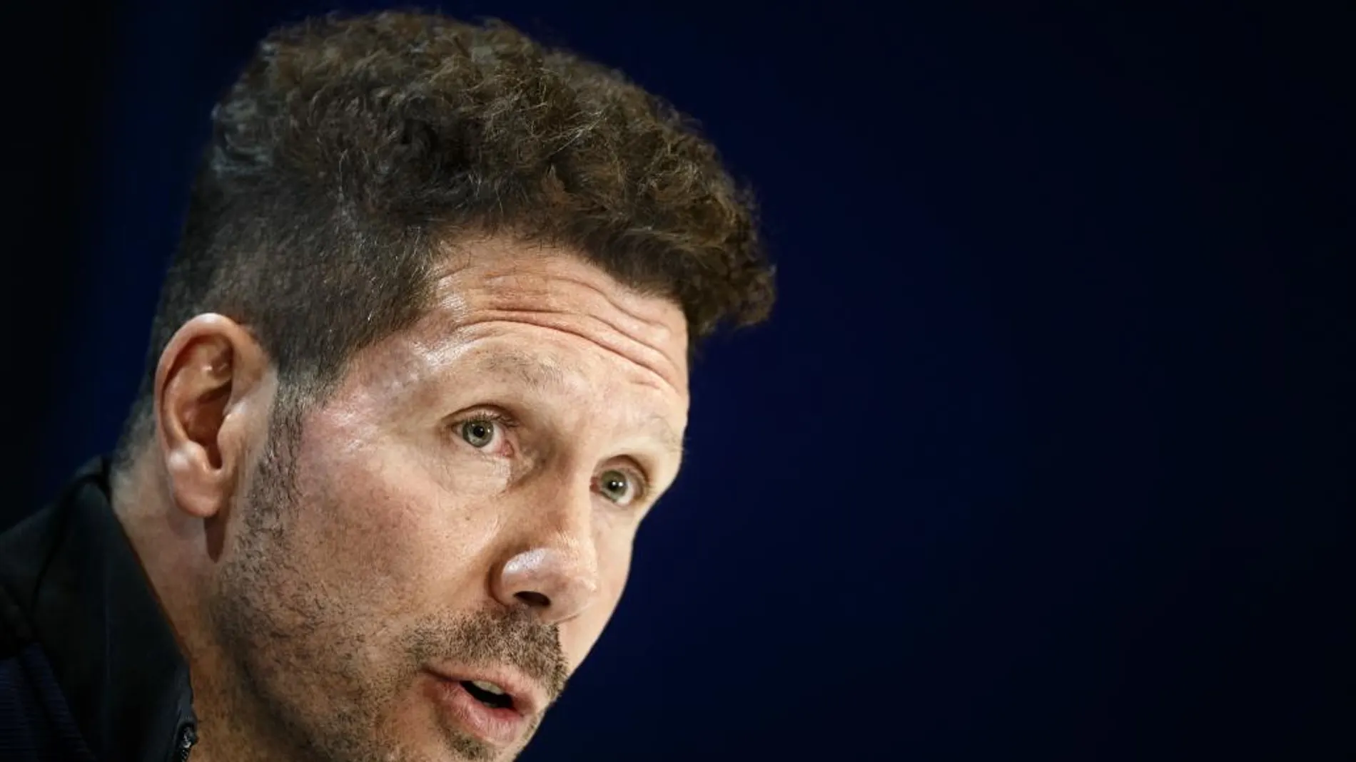 Diego Pablo Simeone durante la rueda de Prensa tras el entrenamiento