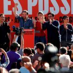 El secretario general de Podemos, Pablo Iglesias, en un acto en Barcelona.