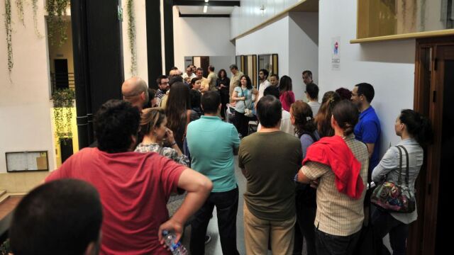 Opositores, durante un examen