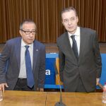 Juan José Garcillán (vicerrector de la UVA) y Germán Barrios (presidente del CES)