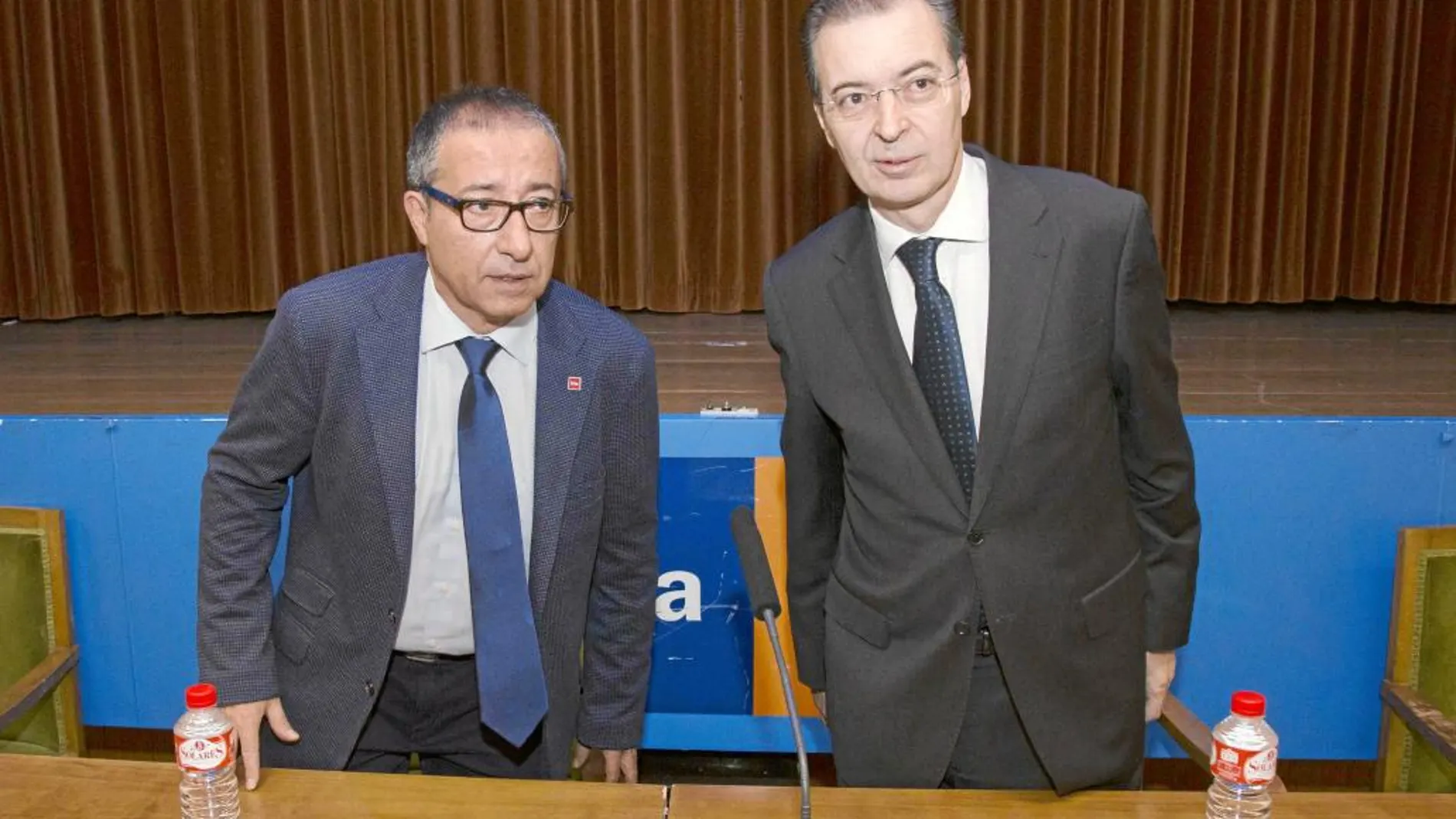 Juan José Garcillán (vicerrector de la UVA) y Germán Barrios (presidente del CES)