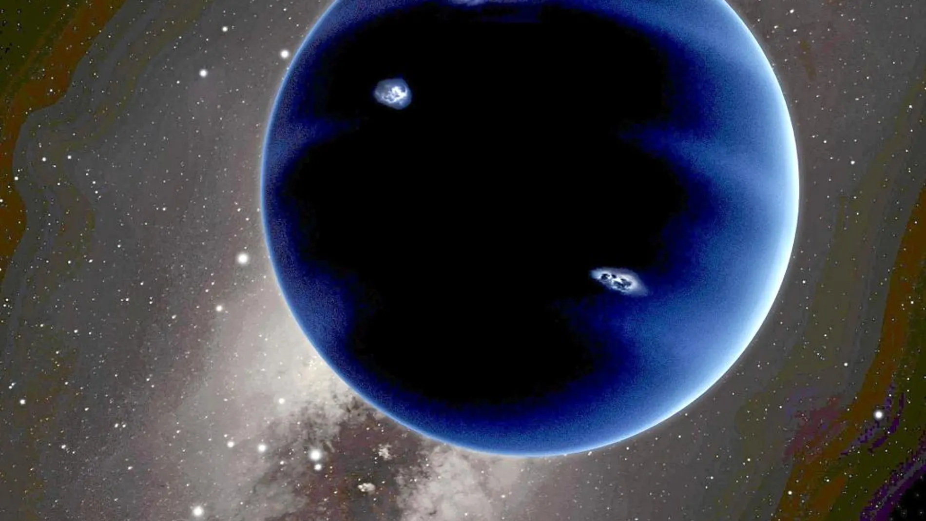 Recreación de cómo sería el noveno planeta, bautizado hipotéticamente como «Phattie»