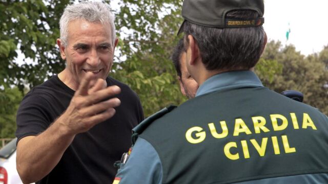 Cañamero durante la ocupación de la finca propiedad del Ministerio de Defensa "Las Turquillas"(Sevilla) en 2013