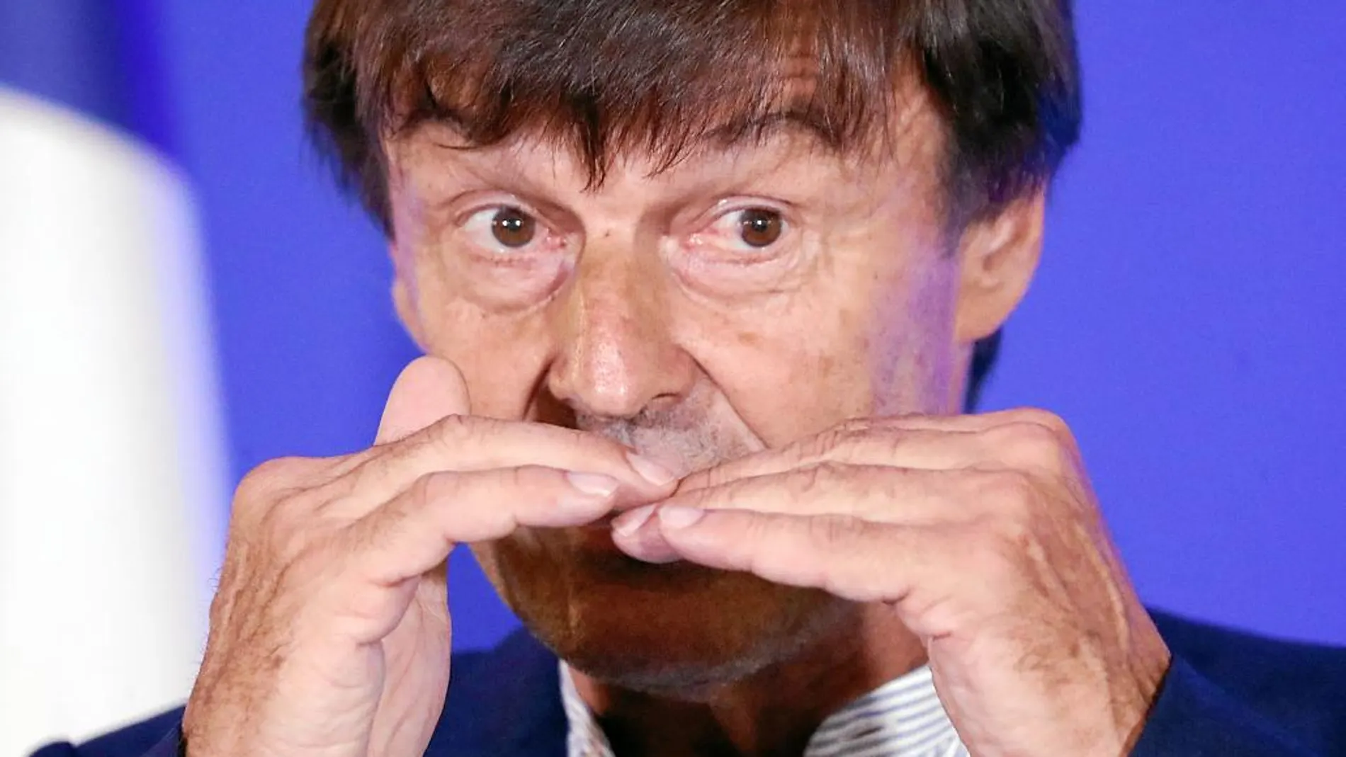 Nicolas Hulot, ayer, en París, en la presentación del Plan Clima