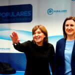 La presidenta del PPCV, Isabel Bonig, junto a la candidata a la ciudad de Valencia, María José Català