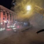 La Embajada rusa en Kiev durante un ataque en el pasado