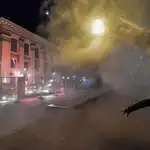 La Embajada rusa en Kiev durante un ataque en el pasado