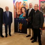El presidente de la Hermandad de Cofradías de Palencia, Antonio Motila, y el alcalde de Palencia, Alfonso Polanco, entre otros, presenta la Semana Santa 2019 en la ciudad