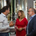 La delegada del Gobierno en Castilla y León, Virginia Barcones junto al subdelegado Miguel Latorre, y el director de Rebi, Alberto Gómez
