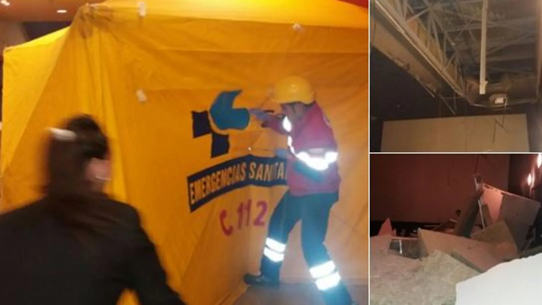 Seis heridos al desprenderse el techo de una sala de cine en Valladolid