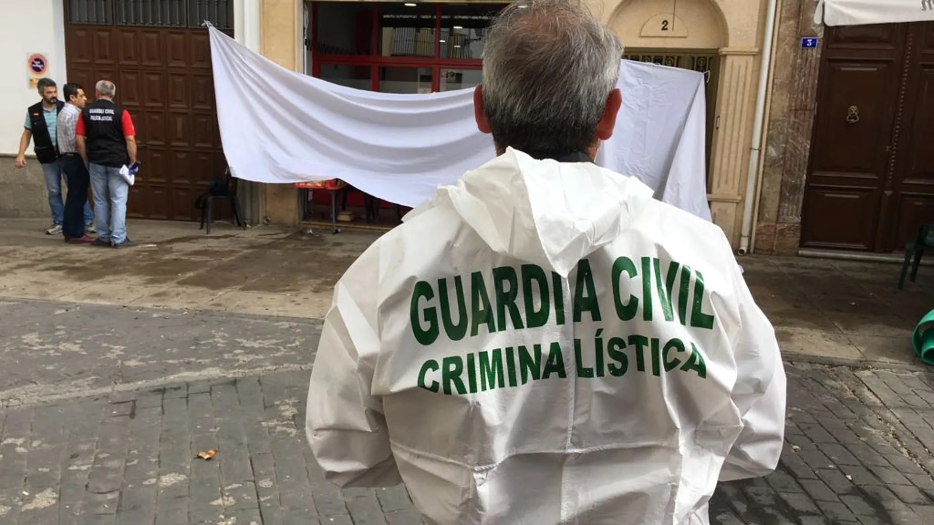 La Guardia Civil en el lugar del sucesos