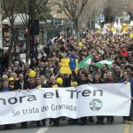 ALREDEDOR DE 15.000 PERSONAS volvieron a inundar las calles; «Ahora el Tren» se podía leer en la pancarta de cabecera tras el éxito de la movilización por la sanidad